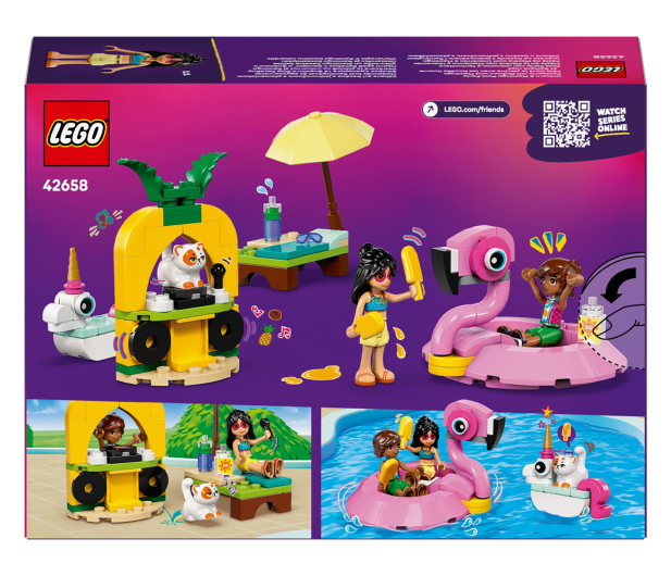 LEGO Friends 42658 Impreza na basenie z jednorożcem i flamingiem - 1331625 - zdjęcie 5